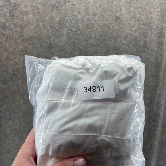 L'Academie Dress Shirt Womens XS White Button Down Anorak Utility Drape Nylon - Picture 10 of 10